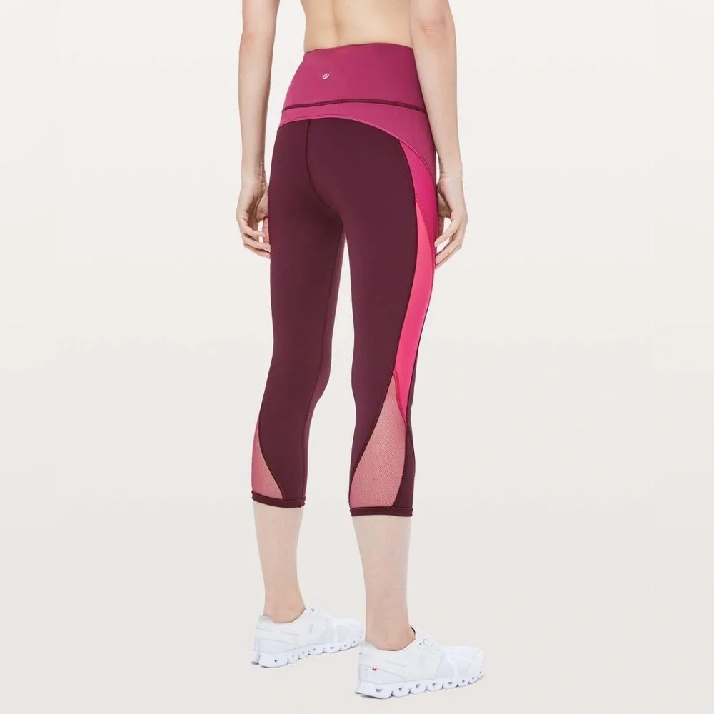Lululemon High Waist Leggings Colour Me Ombre Running Workout Gym Pink Size 6